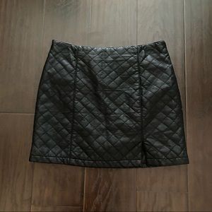Forever21 Quilted Leather Mini Skirt